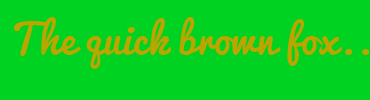 Image with Font Color BBA500 and Background Color 00D222